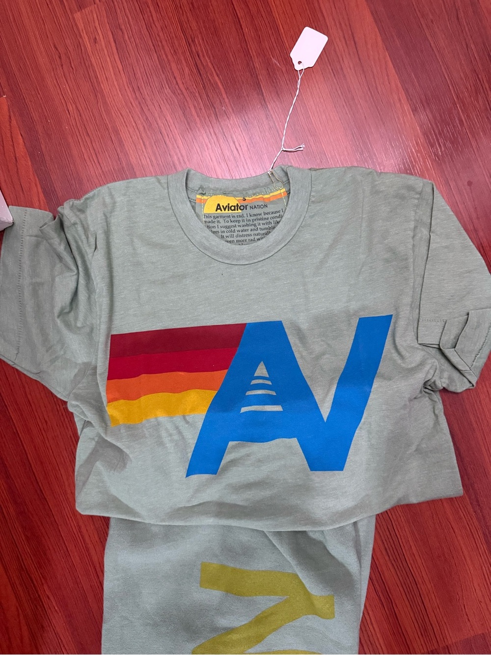 Aviator Nation Mint Green Logo Sweatpants and Tee Set - Picture 2 of 3